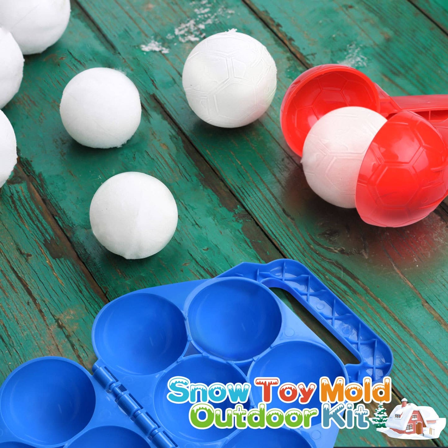 12 Pieces Snowball Maker Tools Sand Mold Winter Snow Toys